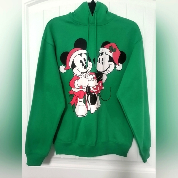 New Holiday Disney Minnie & Mickey Sweatshirt / Size Small - Picture 1 of 4